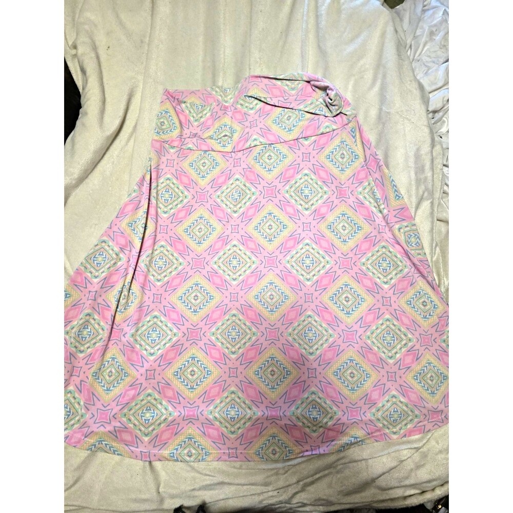 LuLaRoe Womens XL Pink/Blue/Green Geometric skirt
